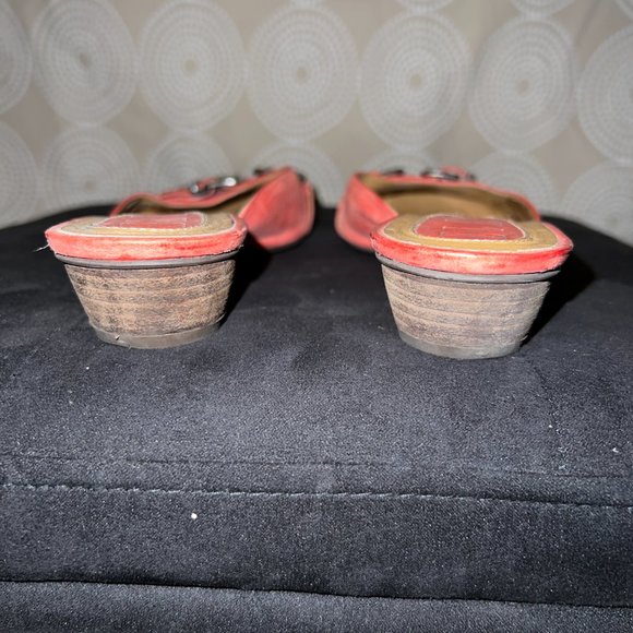 Elle Size 6 Womens Buckle Flats (Leather Slides) - Picture 3 of 4